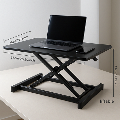 Ultra-Slim Standing Desk Riser – Compact Sit-Stand Converter for Monitor & Laptop